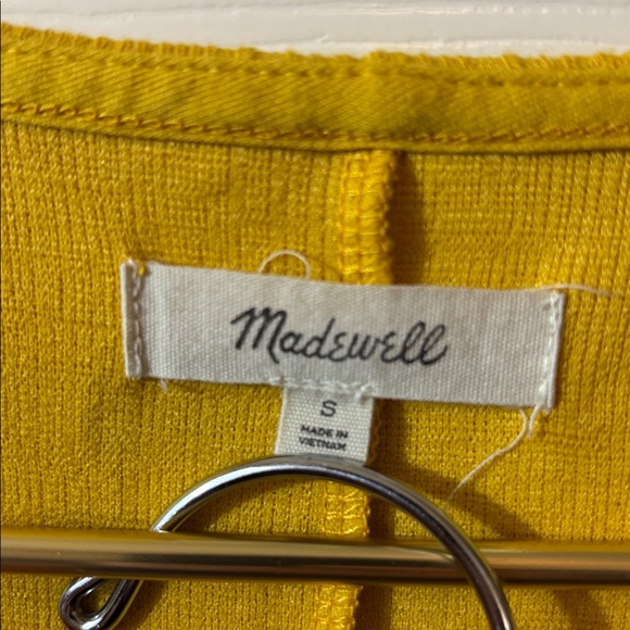 Madewell Sleeveless Wrap Mini Dress in Mustard Yellow - Picture 3 of 7
